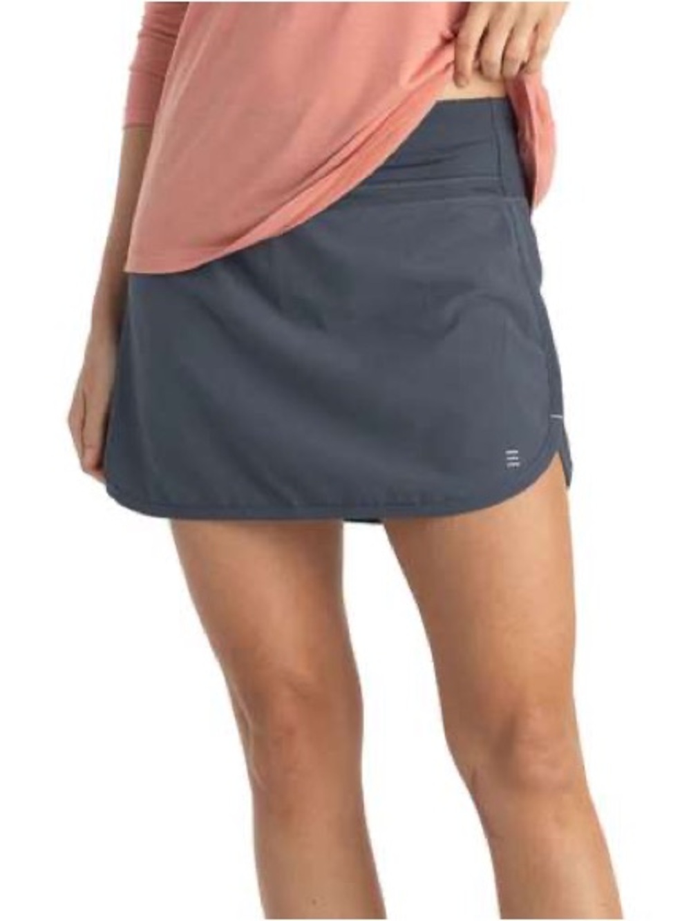 FREE FLY Bamboo 15” Lined Active Breeze Skort Skirt Blue Dusk Gorpcore Hiking